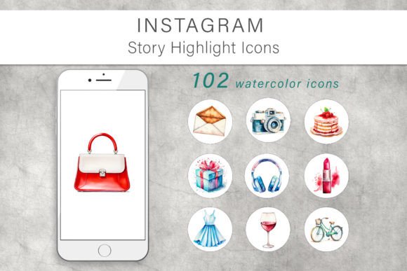 Download Watercolor Instagram Story Highlight Icon - Insta Collection