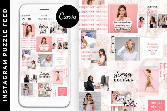 Download Pink Instagram Puzzle Templates Canva - Insta Collection
