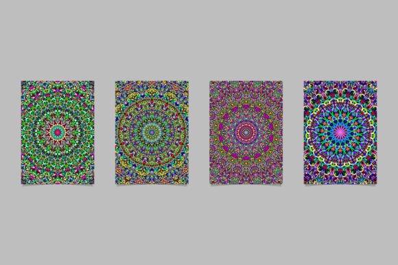 Download 4 Floral Mandala Page Backgrounds - Background Collection