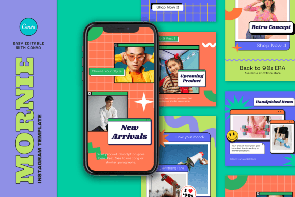 Download Mornie Retro Fashion Instagram Template - Insta Collection