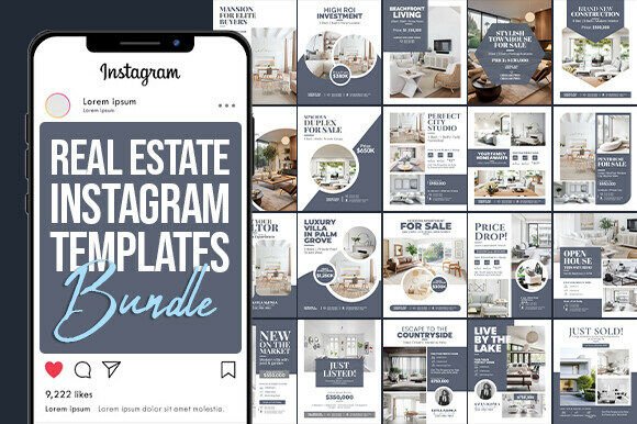Download Real Estate Instagram Templates Bundle - Insta Collection