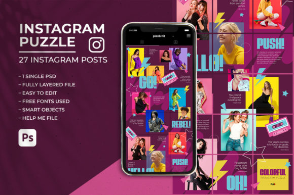 Download Colorful - Instagram Puzzle Feed - Insta Collection