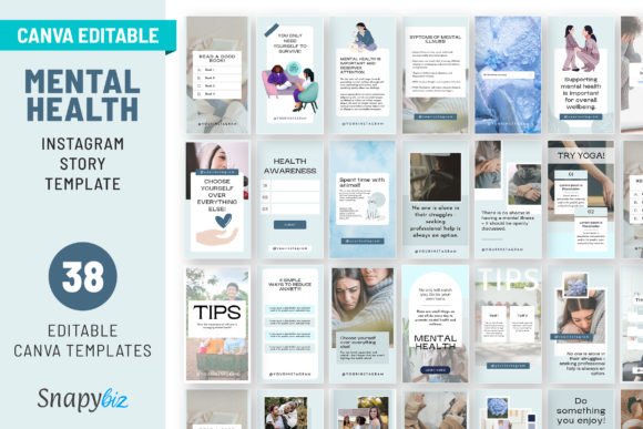 Download Mental Health Instagram Canva Story Temp - Insta Collection