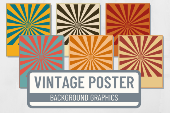 Download Vintage Poster Template Background Set - Background Collection