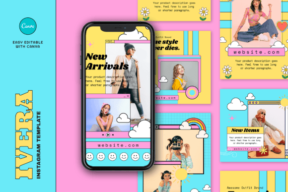 Download Ivera Retro Fashion Instagram Template - Insta Collection