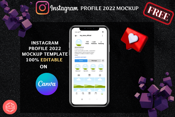 Download FREE Editable Instagram Profile Mockup - Insta Collection