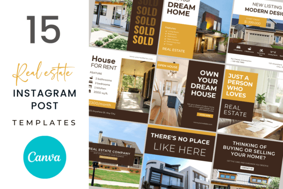 Download 15 Real Estate Instagram Post Templates - Insta Collection