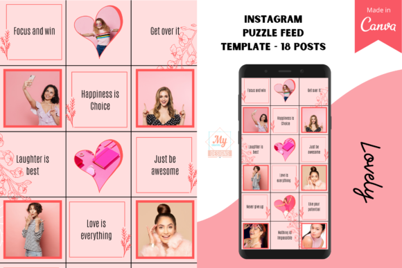 Download Canva Instagram Puzzle Feed Template - Insta Collection