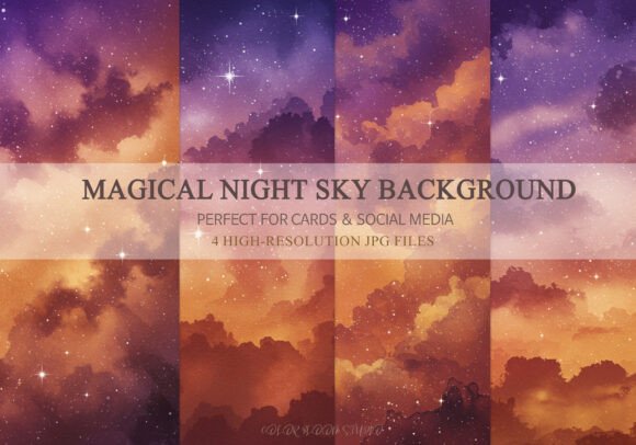 Download Magical Autumn Night Sky Backgrounds - Background Collection