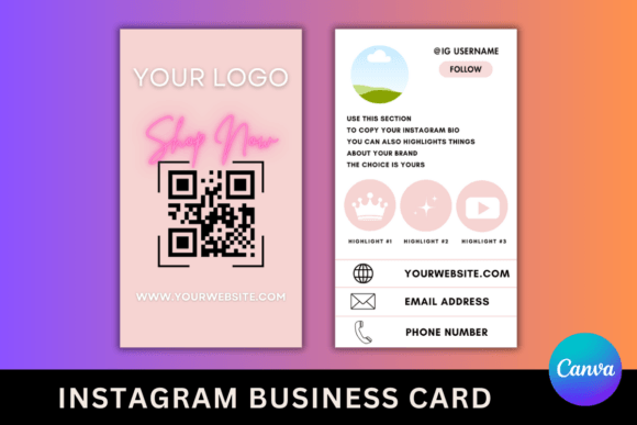 Download 2024 Instagram Business Card Template - Insta Collection