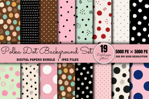 Download Polka Dot Background Set, Paper Patterns - Background Collection