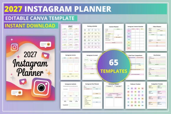 Download Editable 2027 Instagram Planner - Insta Collection