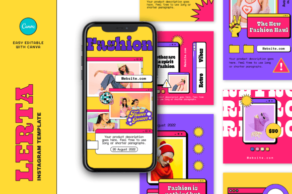 Download Lerta Retro Fashion Instagram Template - Insta Collection