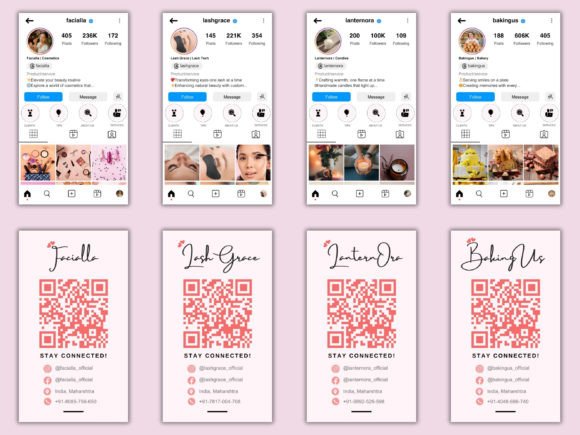 Download Instagram Business Cards Template Bundle - Insta Collection