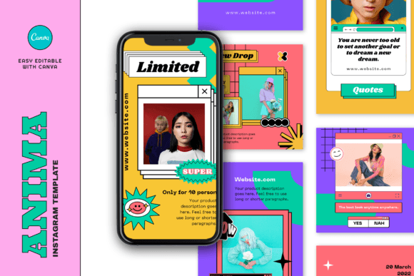 Download Anima Retro Fashion Instagram Template - Insta Collection