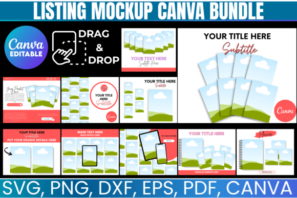 Download Listing Mockup Canva Bundle Template - Canva bundle template Collection