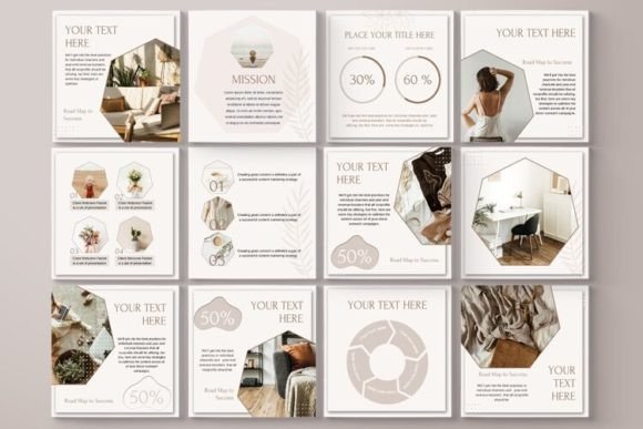 Download 24 Pages Instagram Post Canva Template - Insta Collection