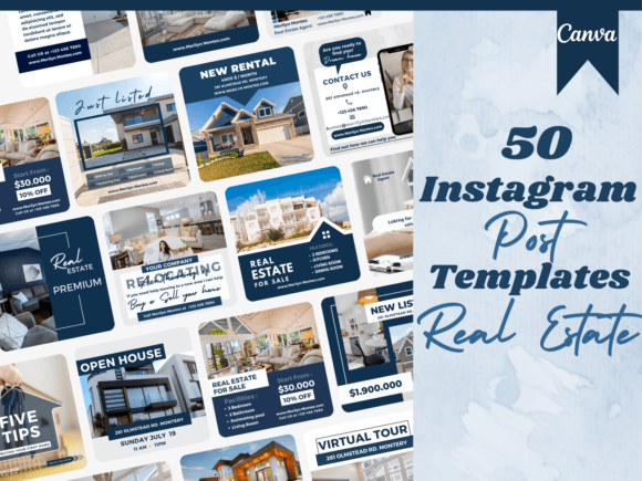 Download 50 Real Estate Instagram Posts Templates - Insta Collection
