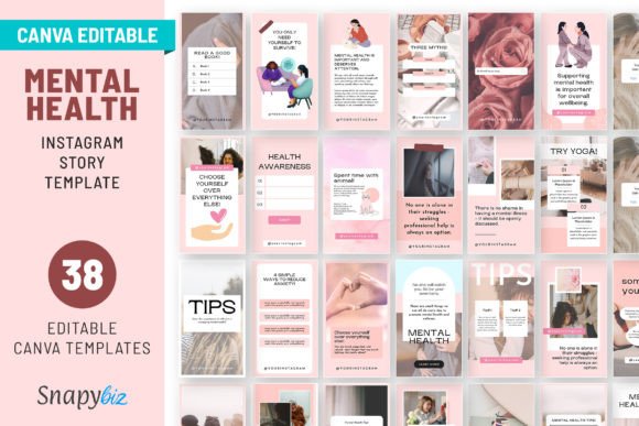 Download Mental Health Instagram Canva Story Temp - Insta Collection