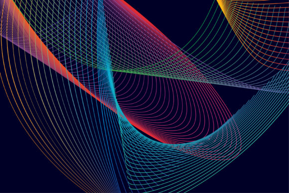 Download Colorful Blend Line Dark Blue Background - Background Collection