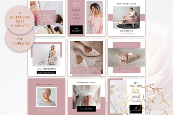 Download PSD Instagram Post Template Set #7 - Insta Collection