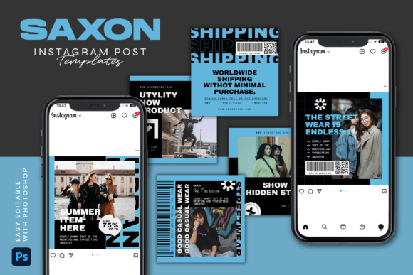 Download SAXON - Instagram Post Template - Insta Collection