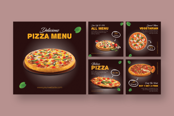 Download Pizza - Food Instagram Post Template - Insta Collection