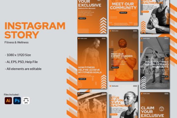 Download Fitness and Wellness - Instagram Story - Insta Collection