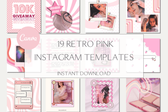 Download Pink Retro Instagram Editable Template - Insta Collection
