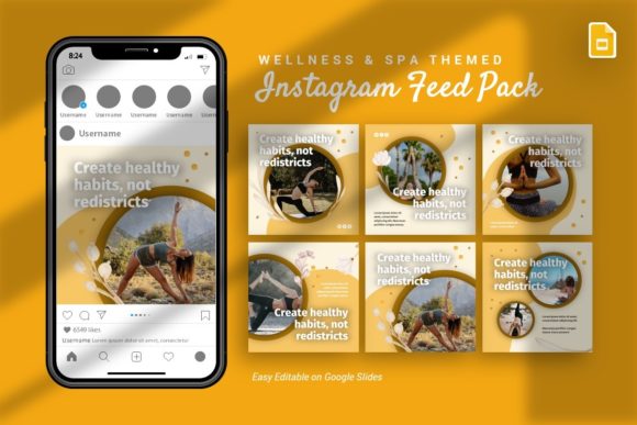 Download Instagram Feed - Wellness Google Slides - Insta Collection